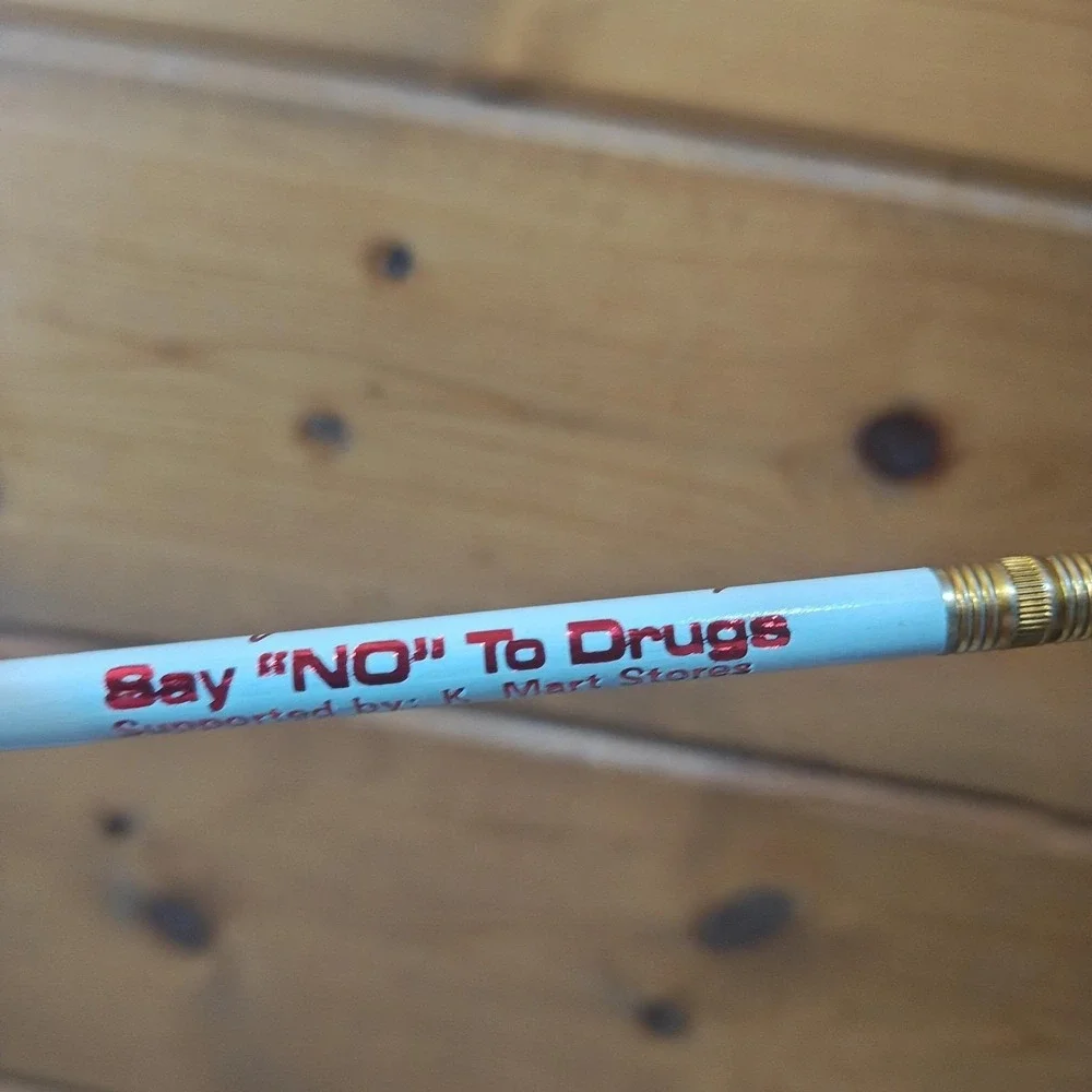Vintage 1980s 80s Unthemed Pencil Set‎ of 7 Multiplication Table Say No To Drugs